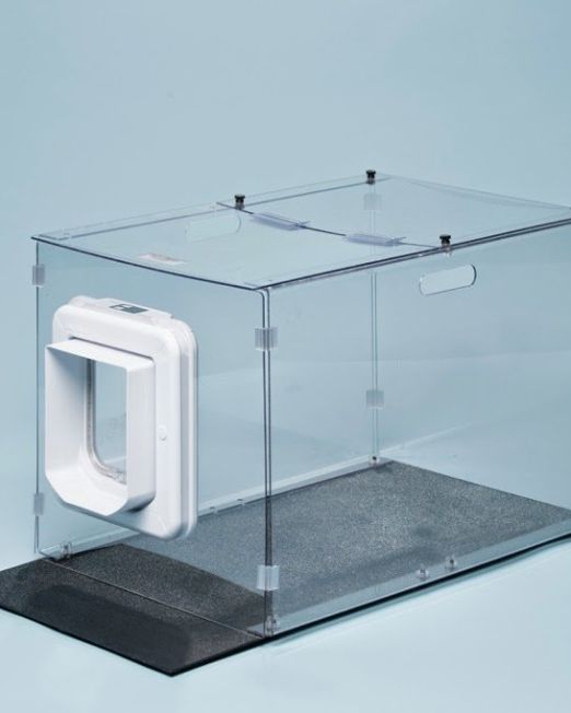 meowspace microchip selective pet enclosure